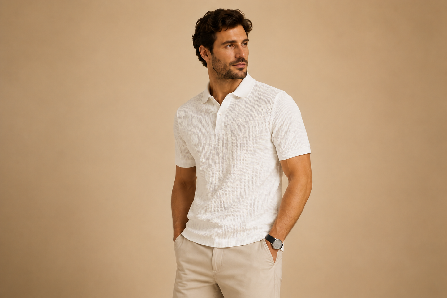 Polo texturizado premium