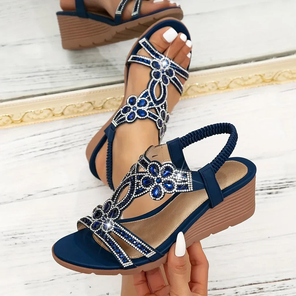 Sandalias de cuña ortopédicas elegantes para mujeres