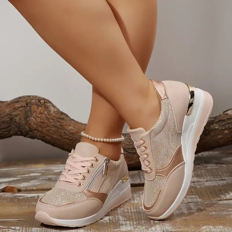 Nuevas zapatillas ortopédicas con cordones y cierre lateral para mujeres