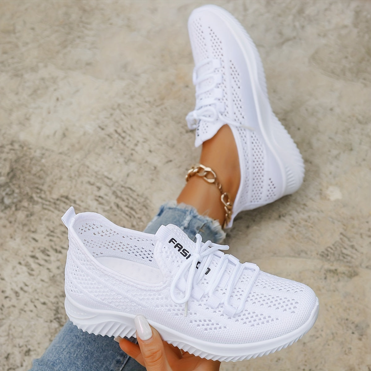 Zapatillas para mujer, suaves, transpirables y antideslizantes para uso diario.