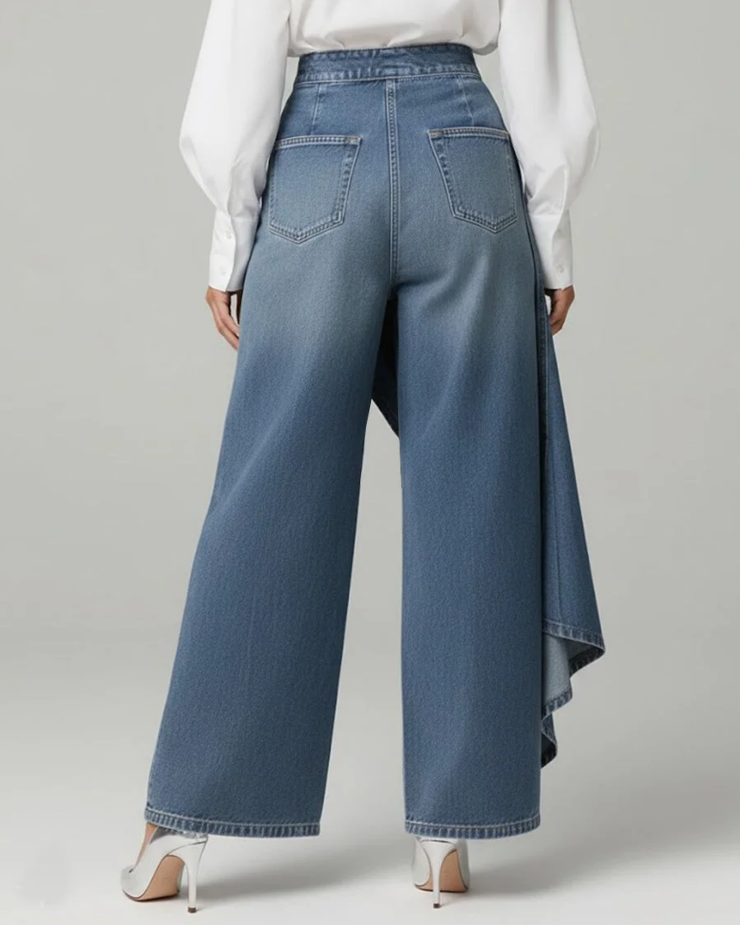 Paloma - Jeans de denim de corte slim con diseño envolvente