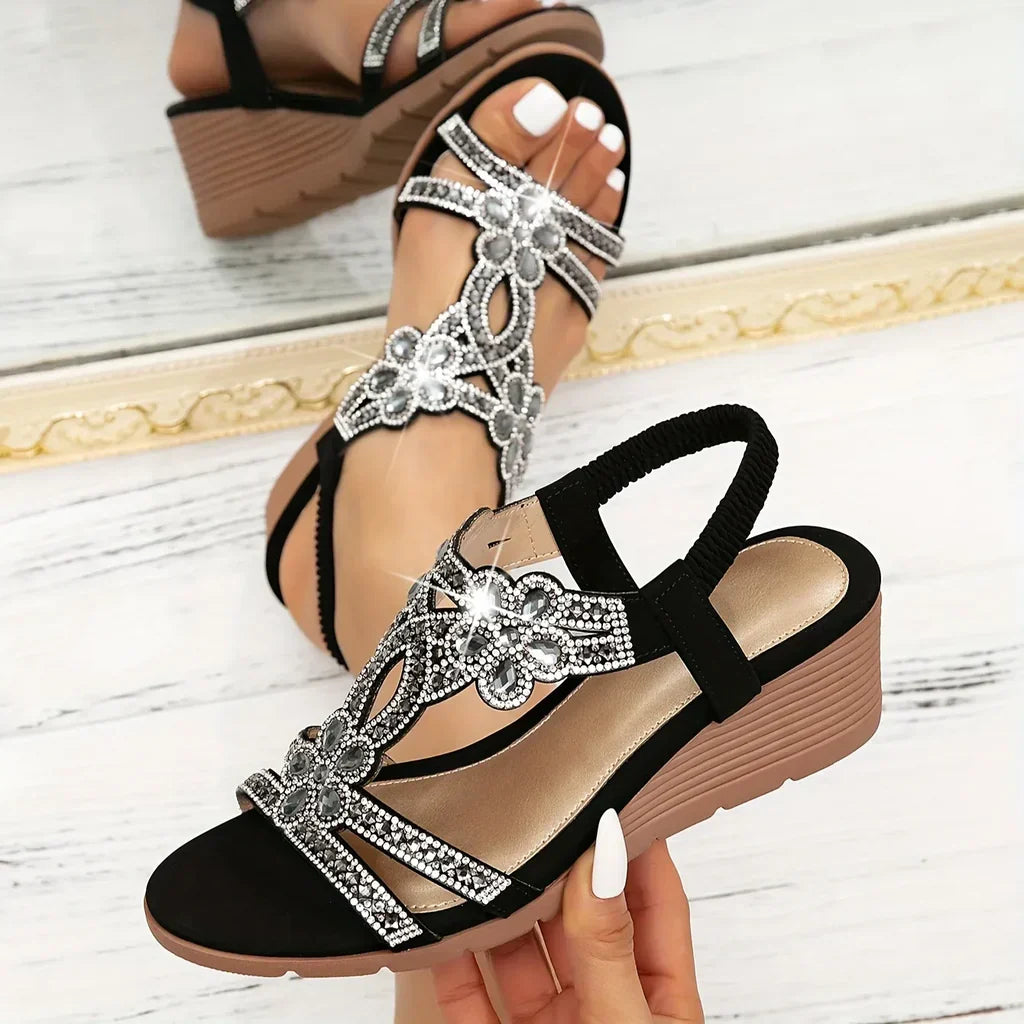 Sandalias de cuña ortopédicas elegantes para mujeres