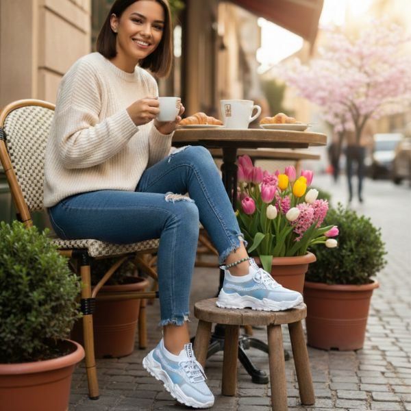 AIRSYNQ - Zapatillas para mujer transpirables para comodidad durante todo el día