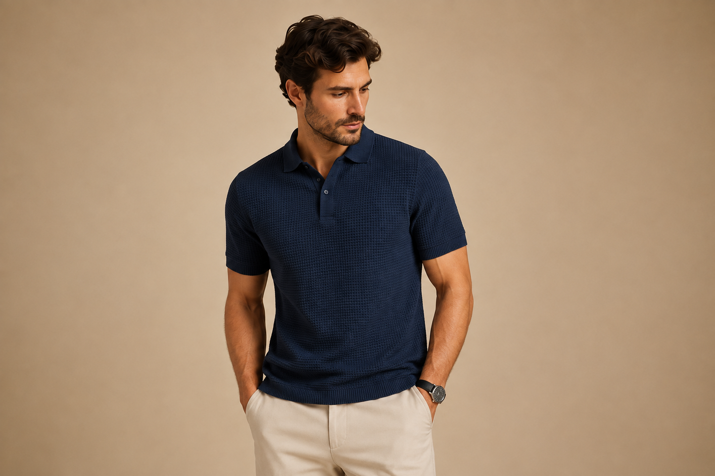 Polo texturizado premium