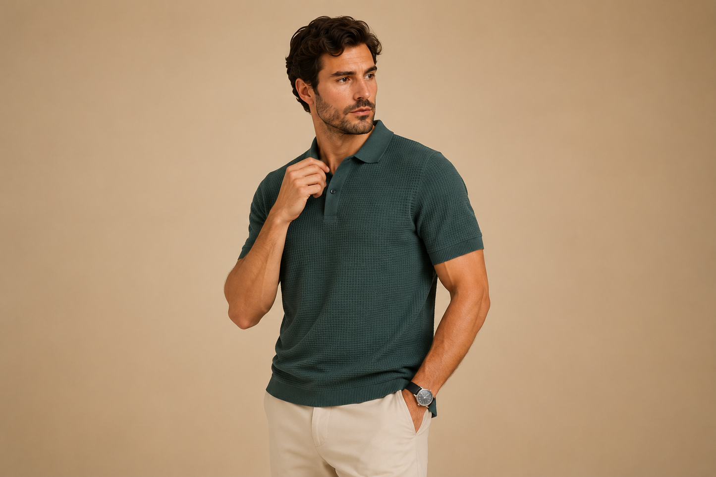 Polo texturizado premium