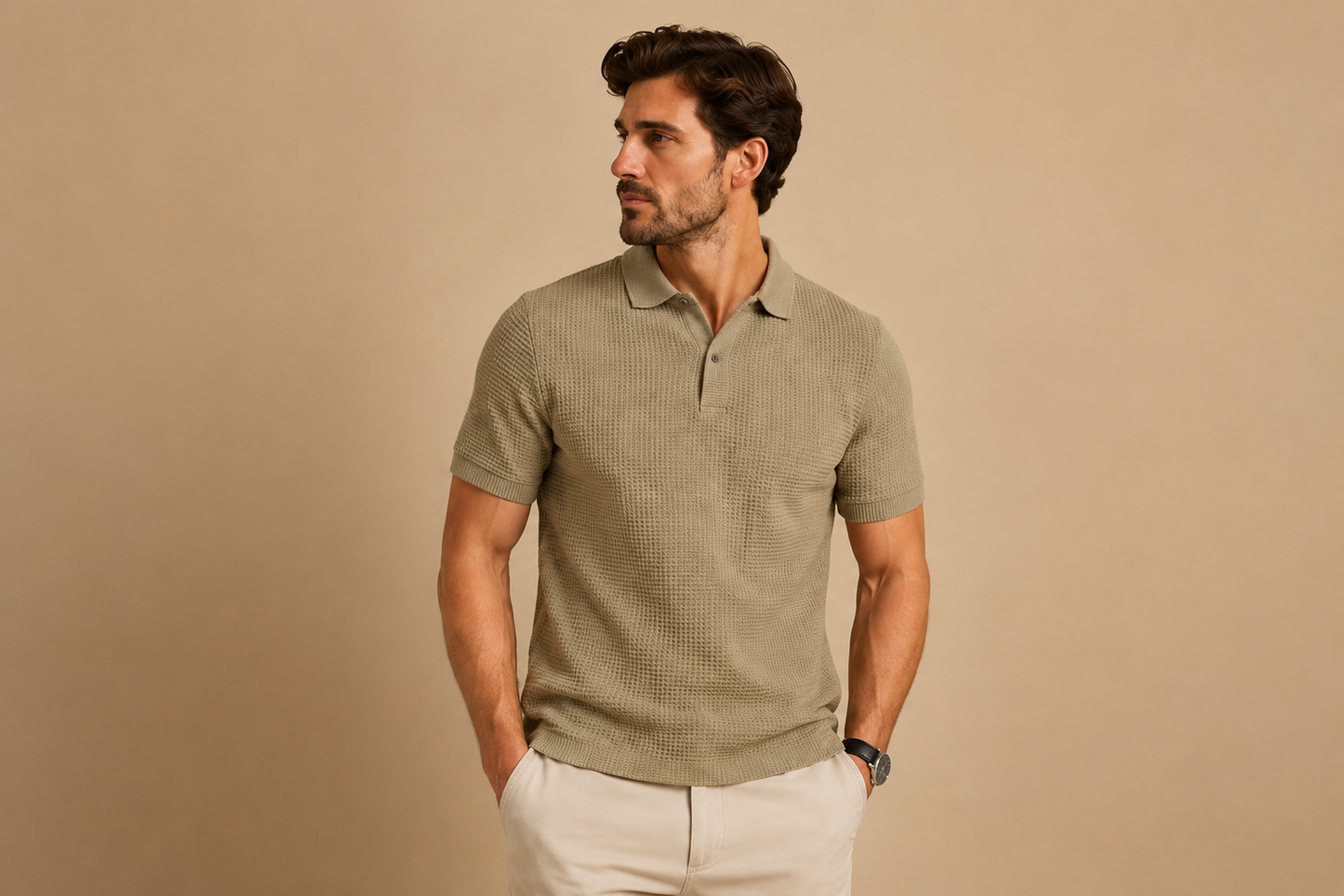 Polo texturizado premium