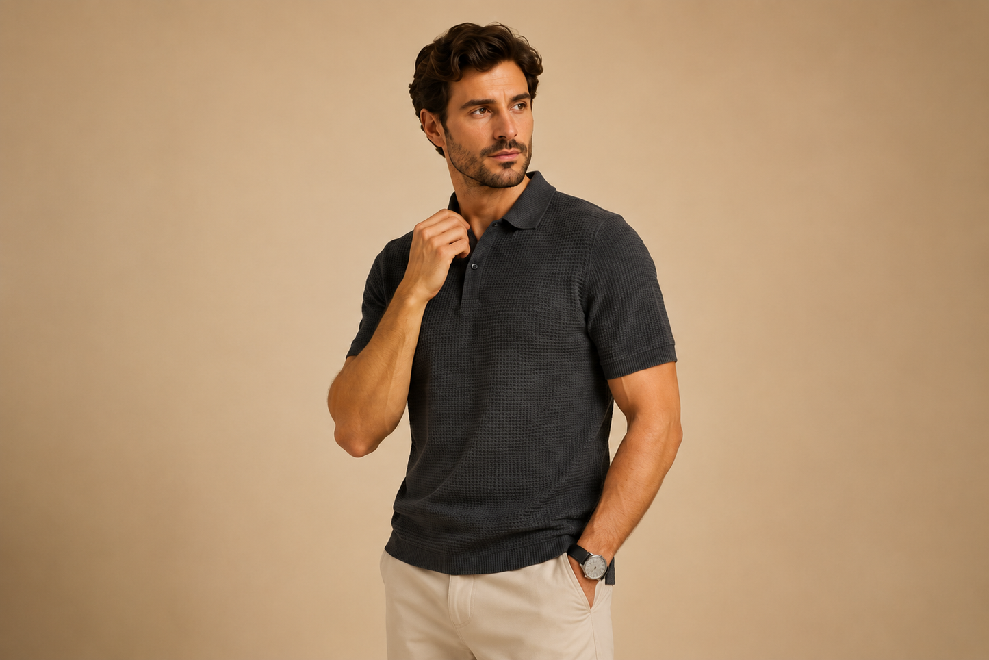 Polo texturizado premium