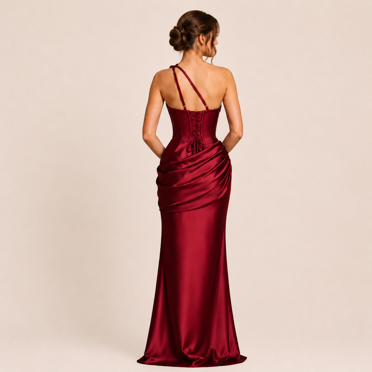 Gabriella - Vestido asimétrico de un hombro