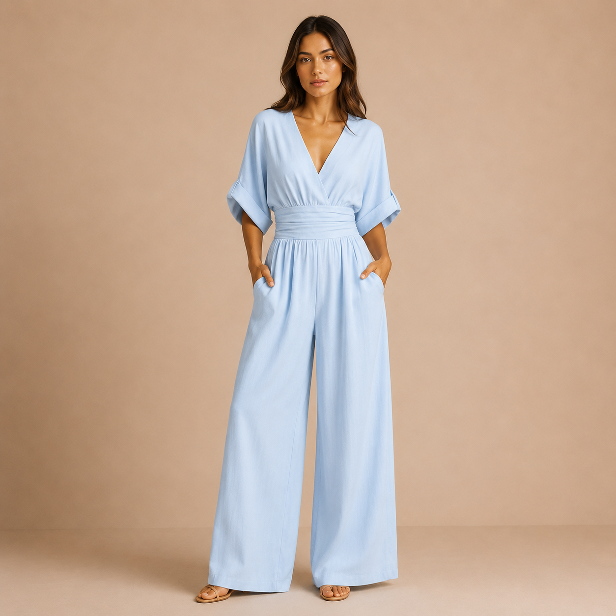Camila - Mono elegante con escote en V