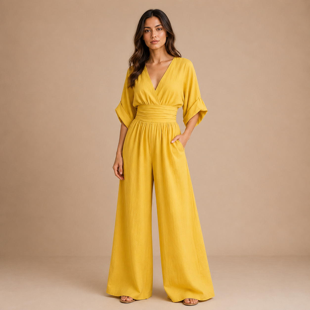 Camila - Mono elegante con escote en V