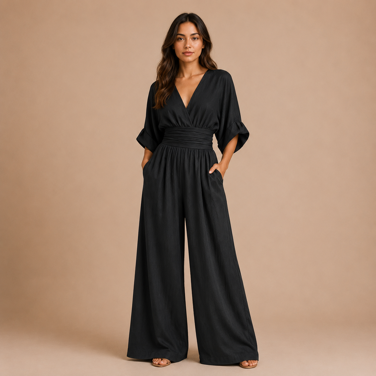 Camila - Mono elegante con escote en V