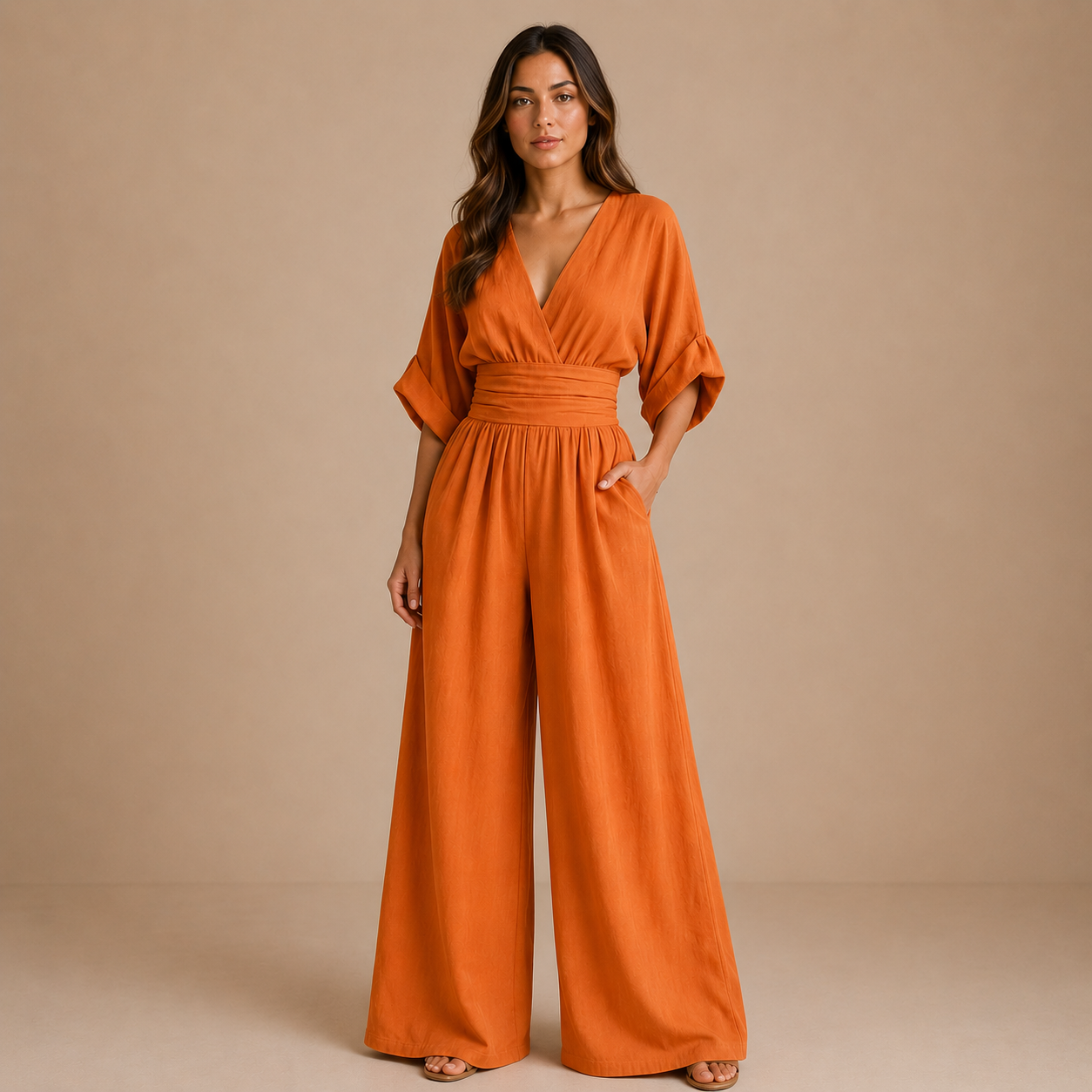 Camila - Mono elegante con escote en V