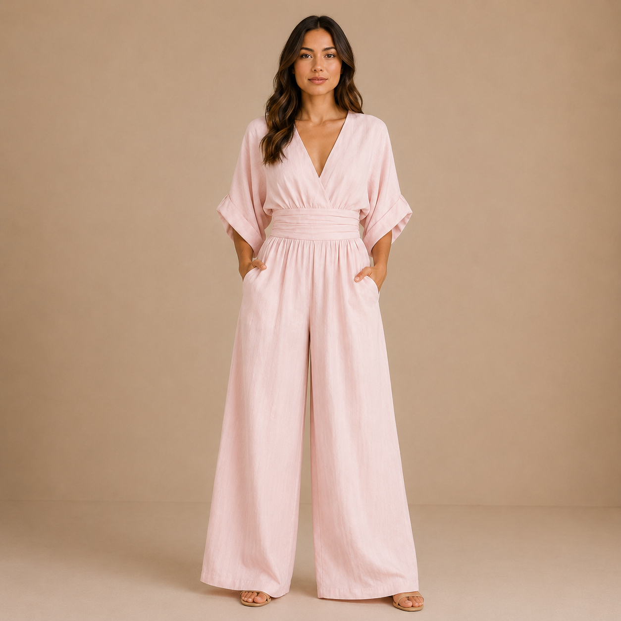 Camila - Mono elegante con escote en V