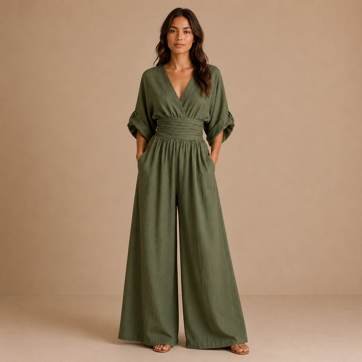 Camila - Mono elegante con escote en V