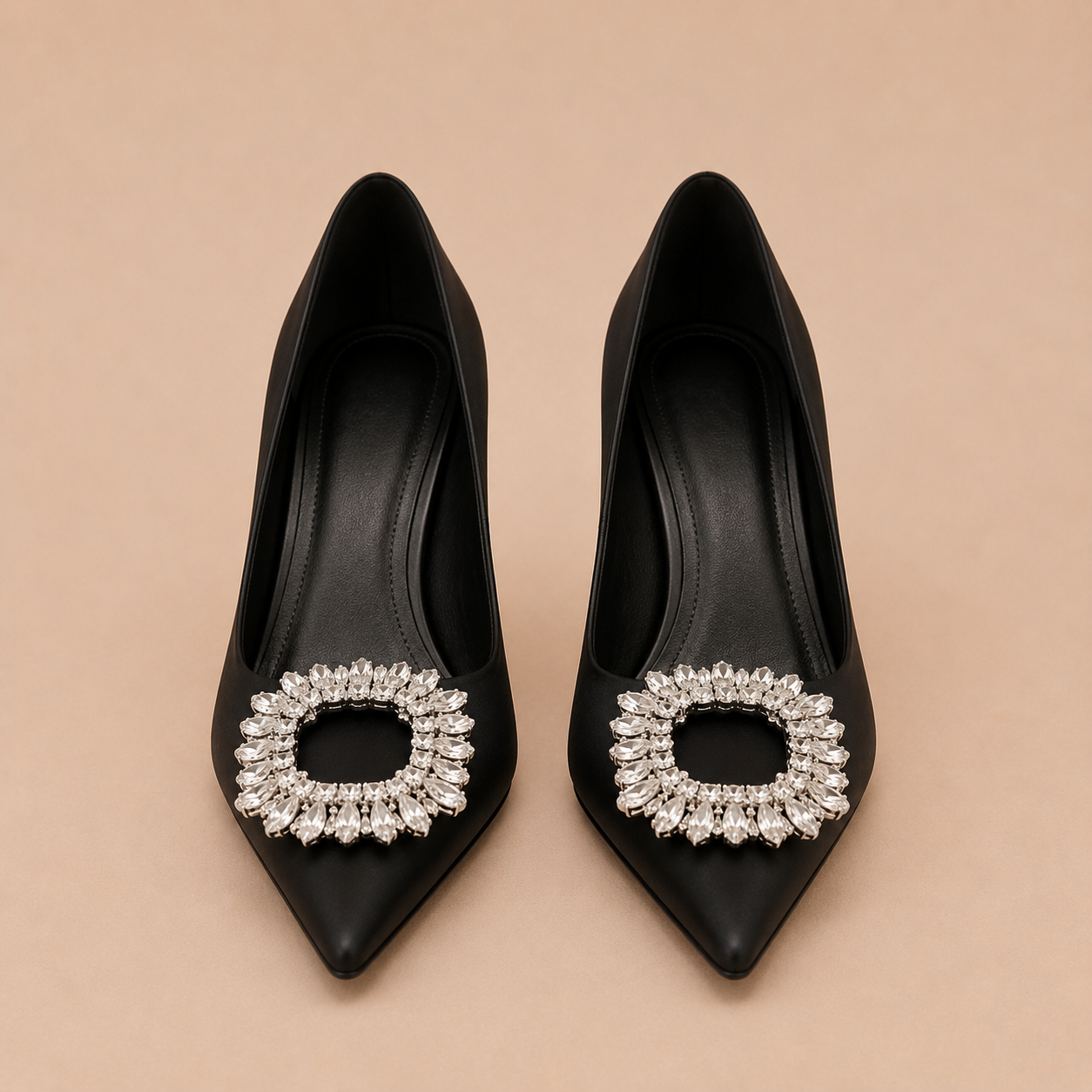 Zapatos de tacón con pedrería