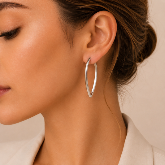 Pendientes Aro Grande Liso Minimalista