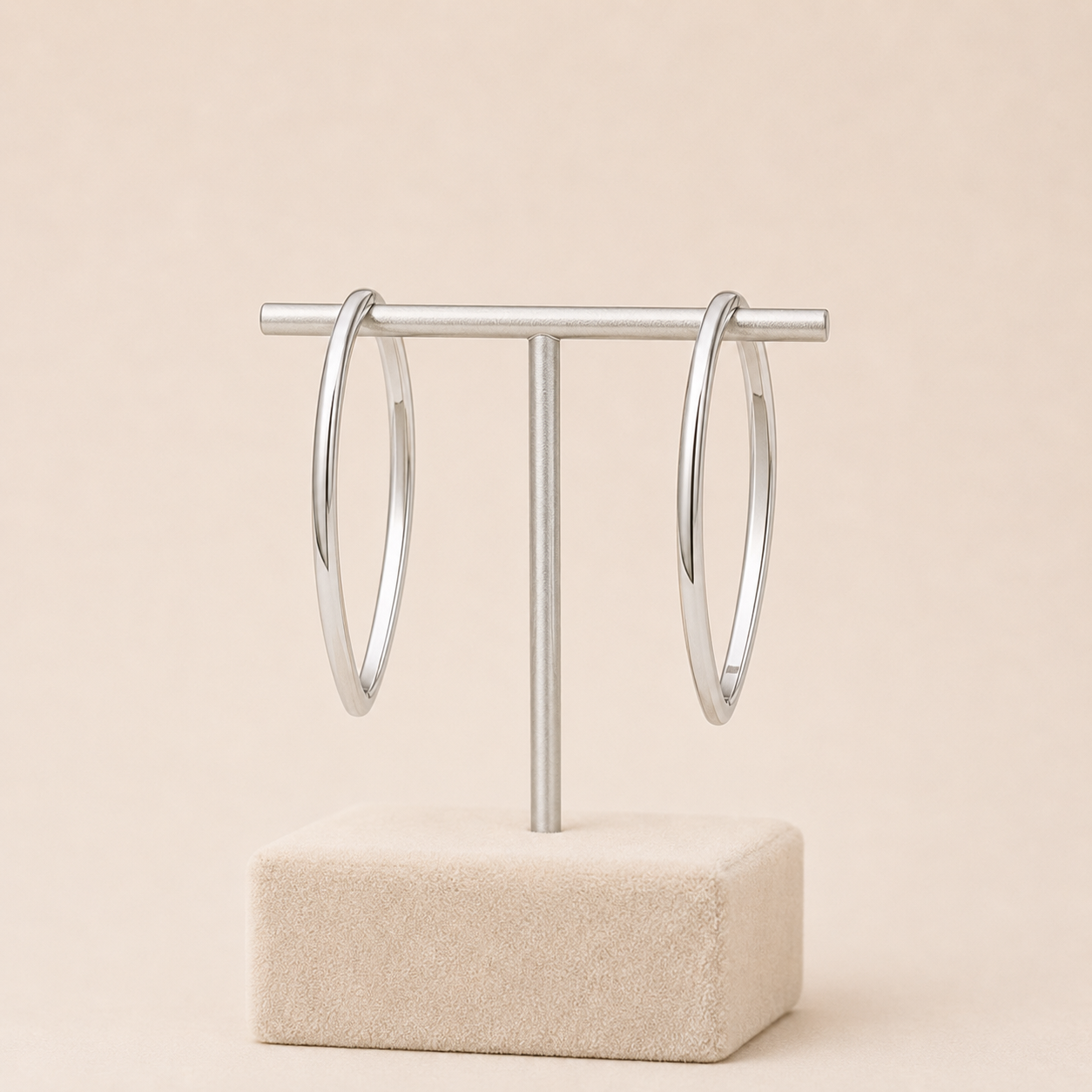 Pendientes Aro Grande Liso Minimalista