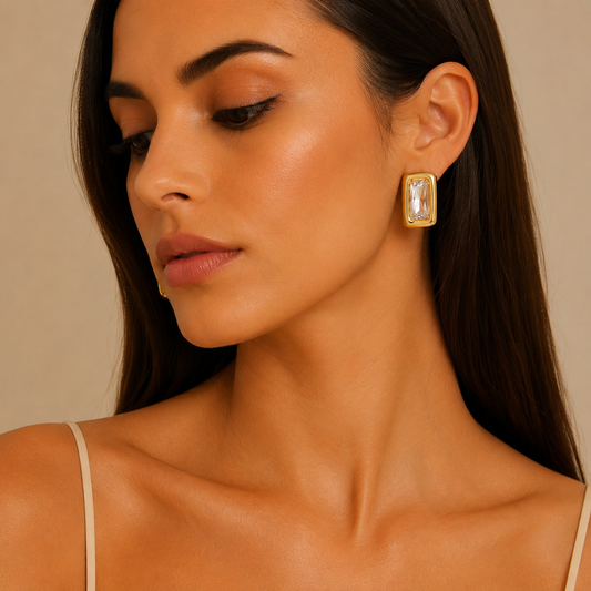 Pendientes rectangulares elegantes