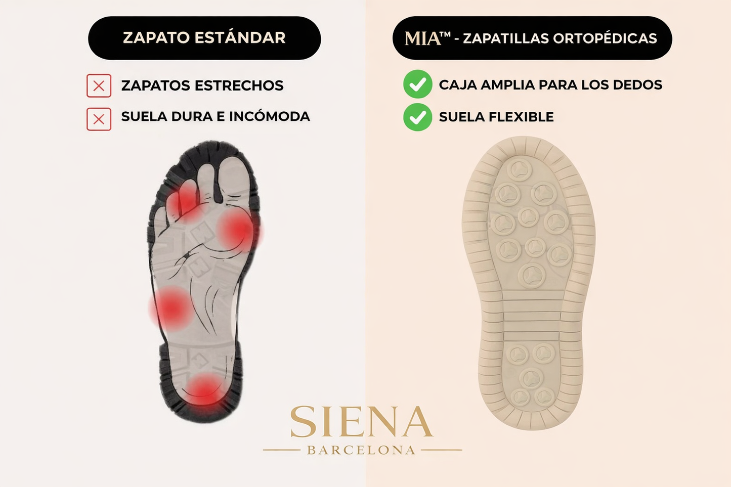 Mia – Zapatillas ortopédicas cómodas y sin dolor