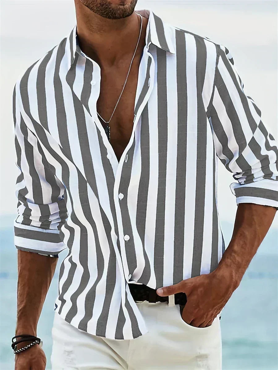Enzo - Camisa de rayas ligera de verano