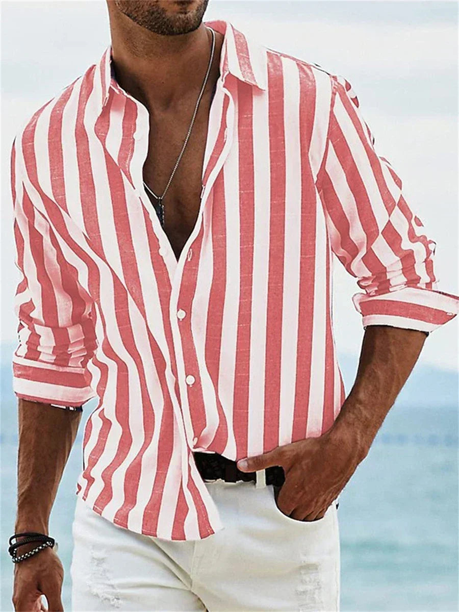 Enzo - Camisa de rayas ligera de verano