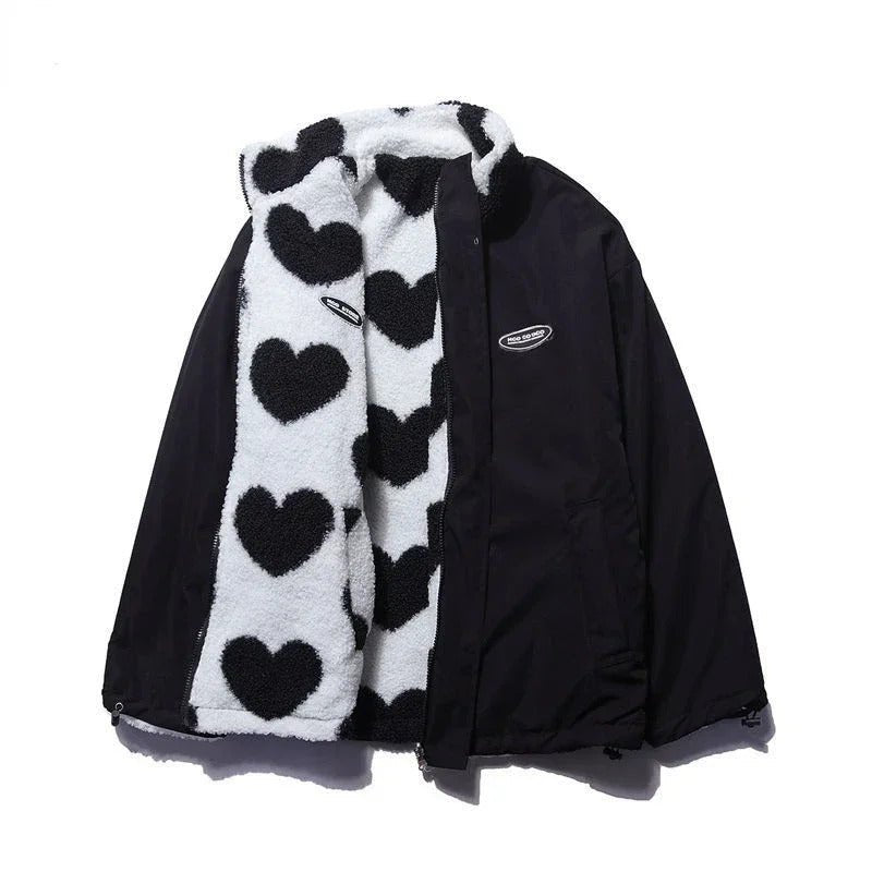 Mónica | Chaqueta reversible con corazones
