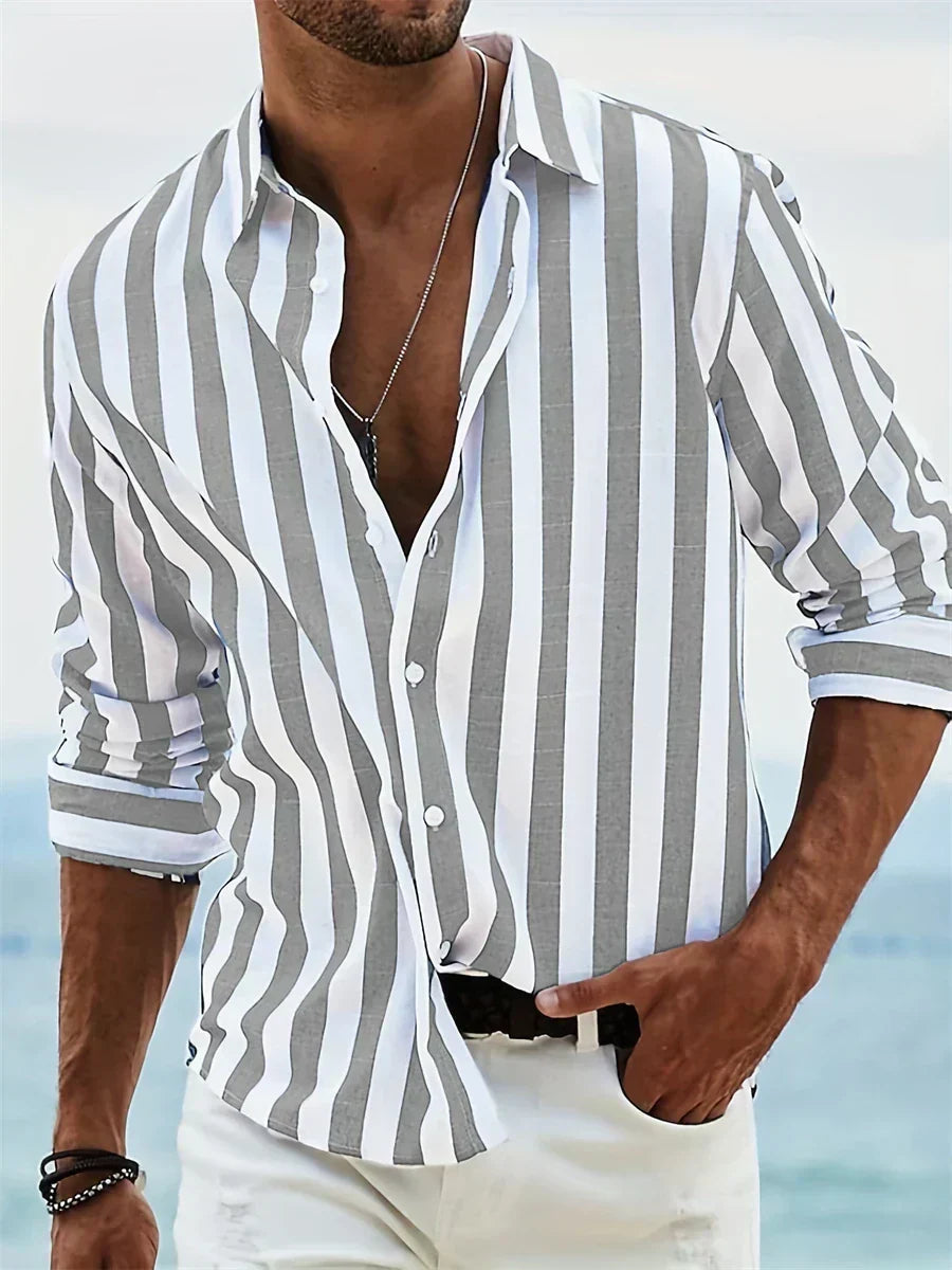 Enzo - Camisa de rayas ligera de verano