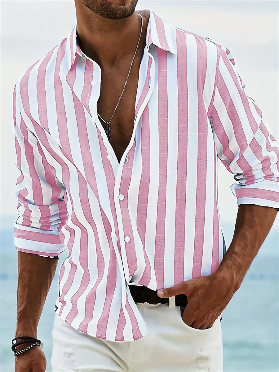 Enzo - Camisa de rayas ligera de verano