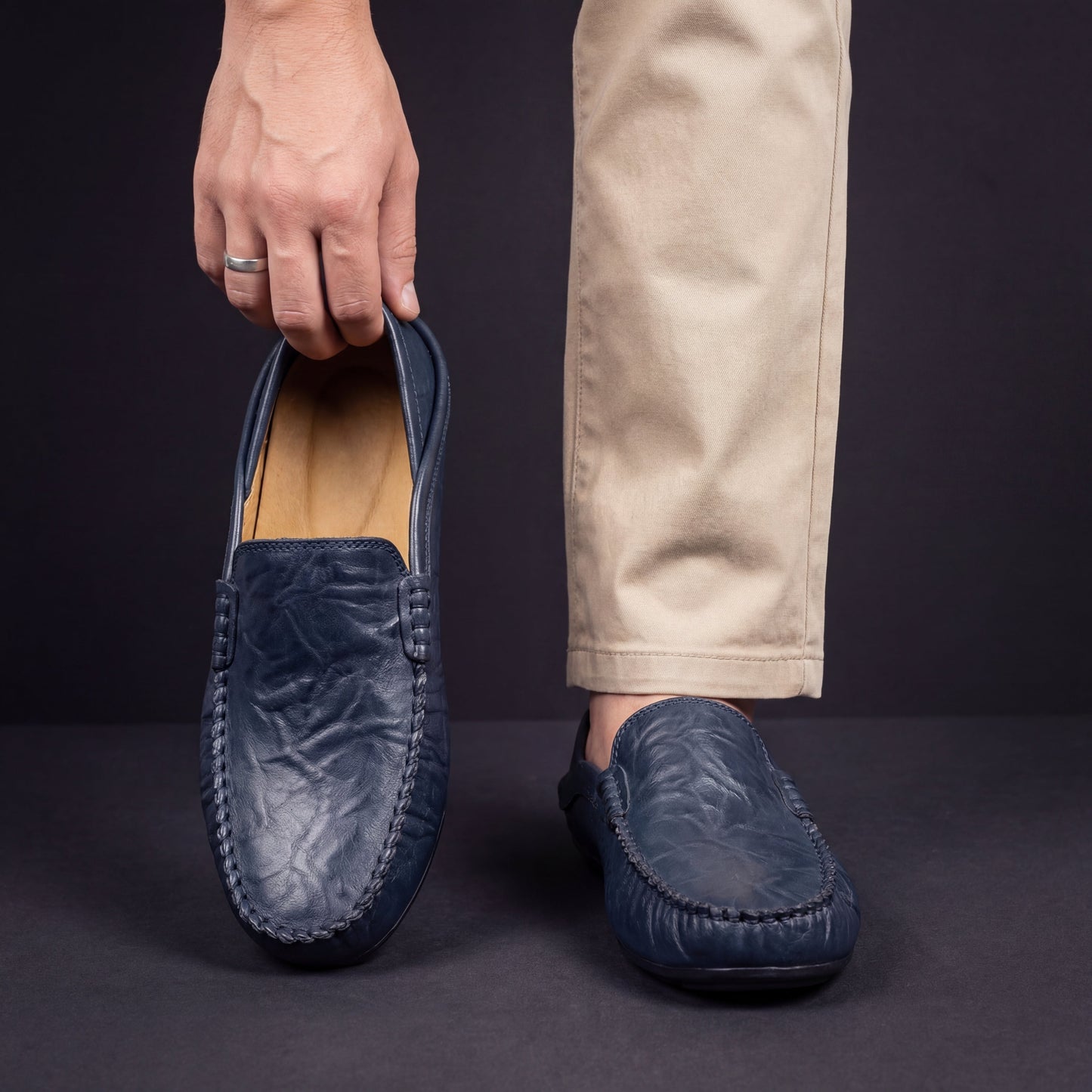 Mocasines de cuero