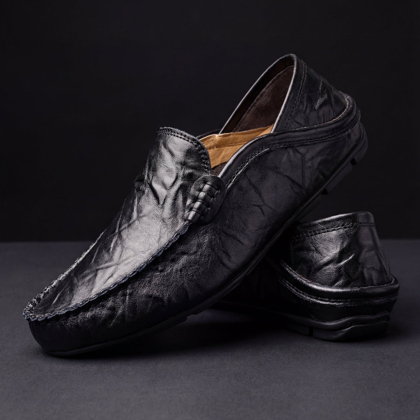 Mocasines de cuero