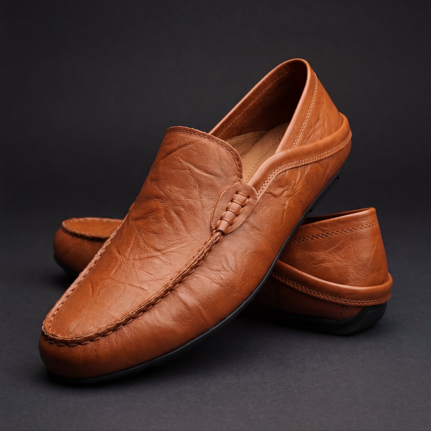 Mocasines de cuero