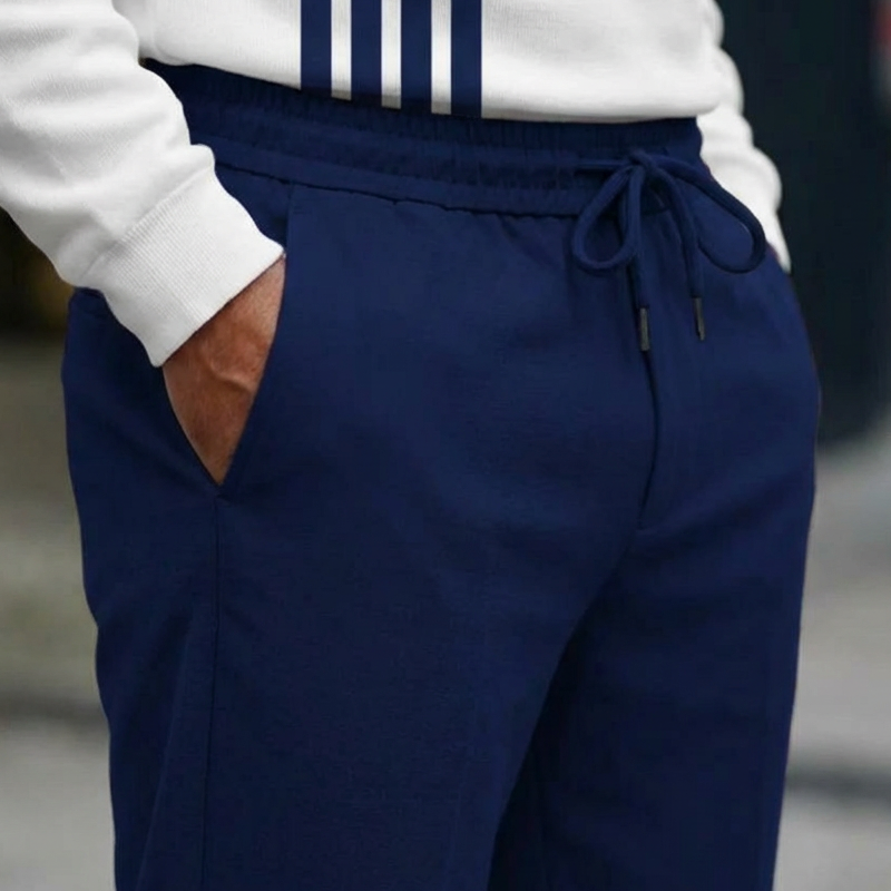 Conjunto para hombre con estampado gráfico – suéter y pantalón –